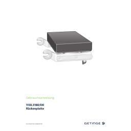 Getinge 118039A0 Motorized head plate adjusting unit Mode d'emploi | Fixfr