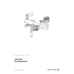 Getinge 000000000010033600 Device for pelvis plaster cast Mode d'emploi | Fixfr