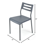 Humble Crew LT961 16.1 in. Width Small Grey Plastic Guest Office Chair Mode d'emploi