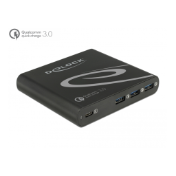 DeLOCK 41431 USB Charger 1 x USB Type-C™ PD 85 W + 3 x USB Type-A Qualcomm Quick Charge 3.0 Fiche technique | Fixfr