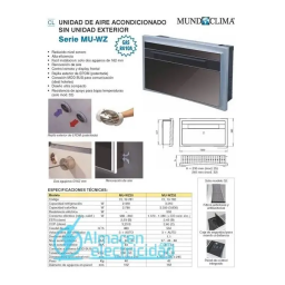 mundoclima Series MU-WZ Split without Outdoor Unit Guide d'installation | Fixfr