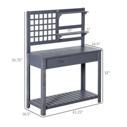 Outsunny 845-664GY Potting Bench Table Mode d'emploi | Fixfr