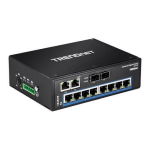 Trendnet TI-G102 10-Port Hardened Industrial Gigabit DIN-Rail Switch Fiche technique