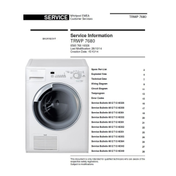 Whirlpool TRWP 7680 : Guide d'utilisation + Chat IA | Fixfr