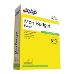 EBP Mon Budget Perso 2015 Manuel utilisateur | Fixfr