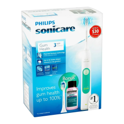 Sonicare HX6632/22 Sonicare 3 Series whitening Brosse à dents électrique Manuel utilisateur | Fixfr