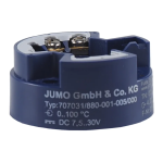 JUMO 707010 Two-Wire Transmitter Mode d'emploi