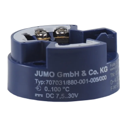 JUMO dTRANS T01 Junior : Notice avec IA et PDF | Fixfr