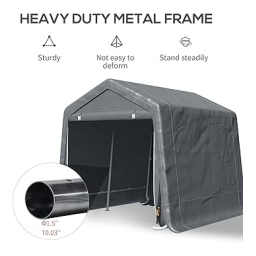 Outsunny 845-697V01CG 9.2' x 7.9' Garden Garage Storage Tent Mode d'emploi | Fixfr