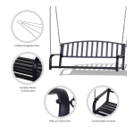 Outsunny 84A-035 2 Person Front Hanging Porch Swing Bench Mode d'emploi