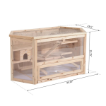 PawHut D51-082V00ND Wooden Large Hamster Cage Small Animal Exercise Play House 3 Tier Mode d'emploi