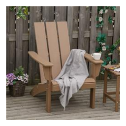 Outsunny 84B-664BK Outdoor Plastic Adirondack Chair Backyard Lounge Chair Mode d'emploi | Fixfr