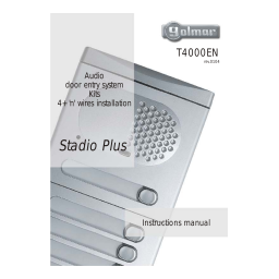 Golmar Stadio Plus T4003ML: Manuel d'installation | Fixfr