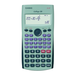 Casio FX 92 COLLEGE 2D+ Manuel du propriétaire | Fixfr