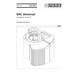 Dentsply Sirona DAC Universal Text, Software >= 3.6/43 or 4.6/43 Mode d'emploi | Fixfr
