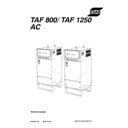 ESAB TAE 800 / TAE 1250 Manuel utilisateur | Fixfr