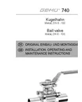 Gemu 740 Manually operated sanitary ball valve Fiche technique | Fixfr