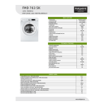 HOTPOINT/ARISTON FMD 763 SK.C Washing machine Manuel utilisateur