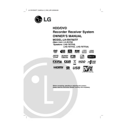 LG LH-RH760TF Manuel du propriétaire | Fixfr