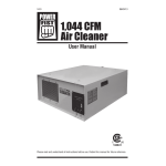 Power Fist 8643413 1,044 CFM Air Cleaner Manuel utilisateur