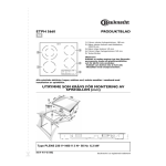 Bauknecht ETPS 5660 IN/01 Hob Manuel utilisateur