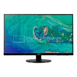 Acer S271HLI Monitor Manuel utilisateur | Fixfr