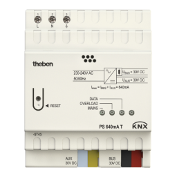 THEBEN PS 640 mA T KNX Fiche technique | Fixfr