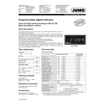 JUMO 701520 di-48 Programmable display instrument Fiche technique