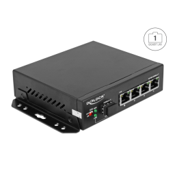 DeLOCK 87704 Gigabit Ethernet Switch 4 Port + 1 SFP  Fiche technique | Fixfr
