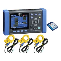Hioki CLAMP ON POWER LOGGER PW3365-20 Manuel utilisateur | Fixfr