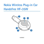 Nokia WIRELESS PLUG-IN CAR HANDSFREE HF-35W Manuel utilisateur