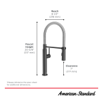 American Standard 4803350.002 Studio S Polished Chrome 1-Handle Deck Mount Pull-Down Handle/Lever Commercial/Residential Kitchen Faucet Manuel utilisateur