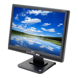 Acer AL1917W Monitor Manuel utilisateur | Fixfr