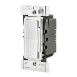 Leviton DDE06-BLZ Decora Digital Electronic Low Voltage, dimmable LED and CFL Rocker-Slide Dimmer, 600VA-120VAC Electronic Low Voltage, 300W-120VAC Dimmable LED and CFL, 600W Incandescent, 60Hz,Single Pole and 3-Way/Multi-location control Manuel utilisateur | Fixfr