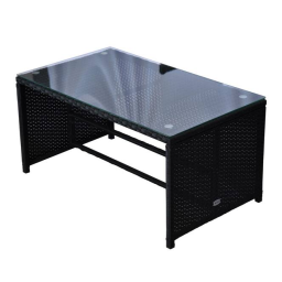 Outsunny 841-121BU 3-Piece Wicker Patio Furniture Sets Mode d'emploi | Fixfr