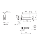 Baumer UL06-GP2J.7AF Ultrasonic through beam sensor Fiche technique