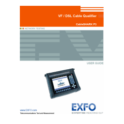 EXFO CableSHARK MTU VF/DSL Cable Qualifier Mode d'emploi | Fixfr