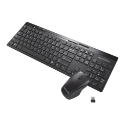 Insignia NS-PNC5011 Wireless Keyboard and Wireless Optical Mouse Guide d'installation rapide | Fixfr