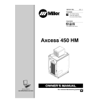 Miller AXCESS WIRE FEEDER CE Manuel utilisateur