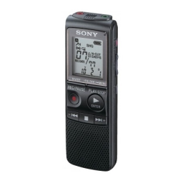 Sony ICD-PX820 Manuel utilisateur | Fixfr