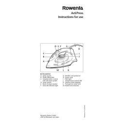 Rowenta DX 8100 EXPERT Manuel du propriétaire | Fixfr