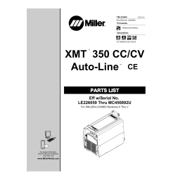 Miller XMT 350 CC/CV Auto-Line : Chat IA et PDF | Fixfr