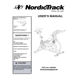 NordicTrack NTEVEX74612 1568151 BIKE Manuel utilisateur | Fixfr