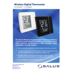 Salus AS20xRF Wireless Digital Thermostat Guide d'installation