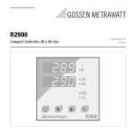 Gossen MetraWatt R2900 Operating instrustions