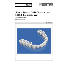 Dentsply Sirona CEREC SW 4.4.x Mode d'emploi | Fixfr