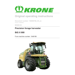 KRONE BiG X 880 Notice d'utilisation | AI Chat & PDF | Fixfr