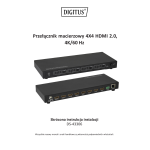 Digitus DS-43306 4K HDMI Matrix Switch, 4x4 Manuel du propri&eacute;taire
