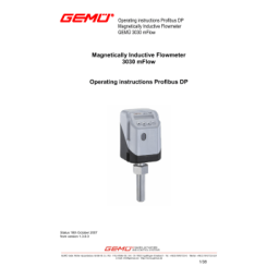 Gemu 3030 mFlow Magnetically inductive flowmeter Fiche technique | Fixfr