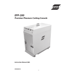 ESAB EPP-200 Precision Plasmarc Cutting System Manuel utilisateur